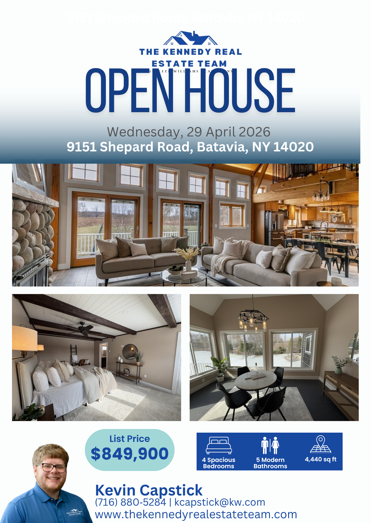 Open House 9151 Shepard Rd, Batavia, NY flyer