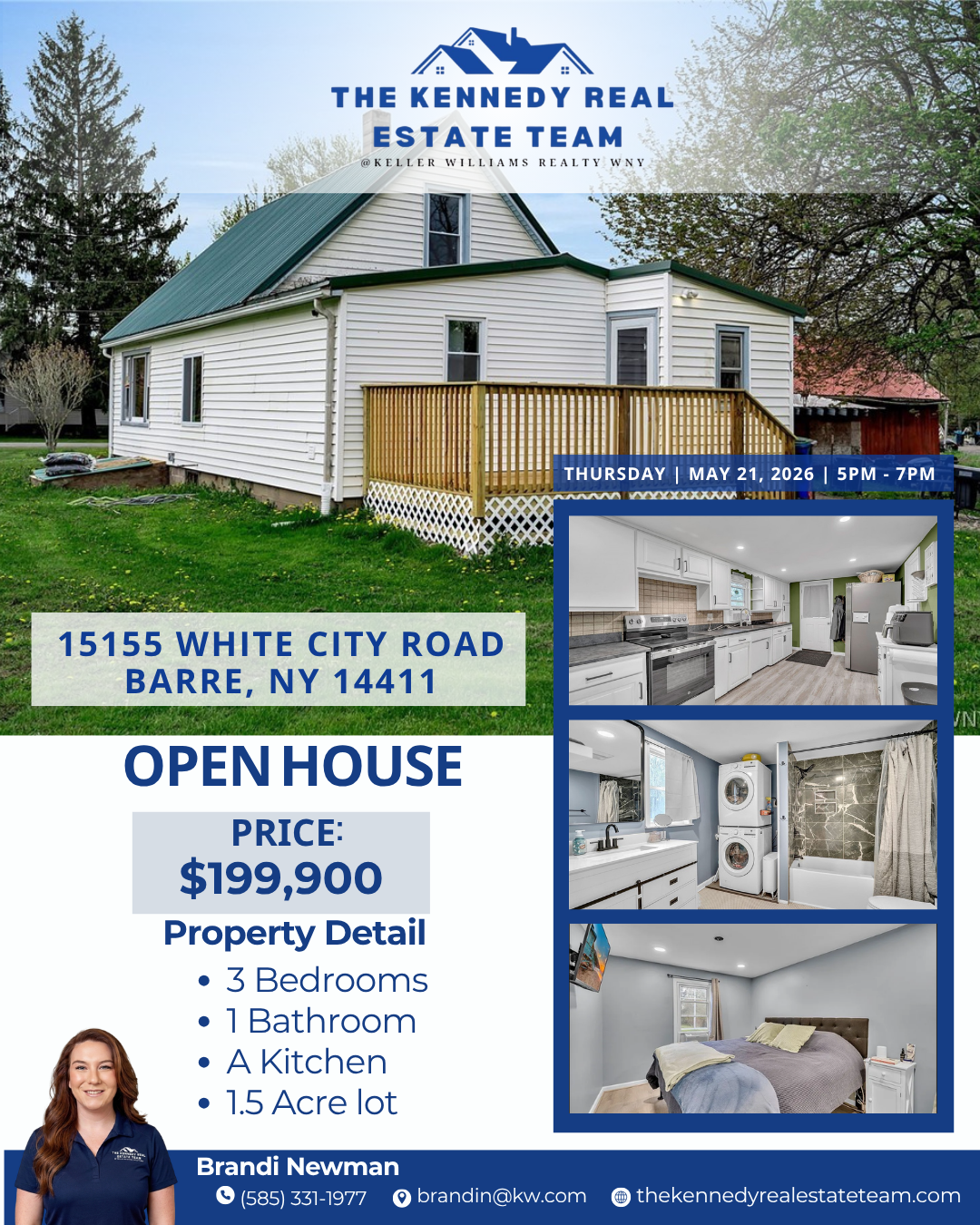 Open House 15155 White City Road Barre, NY flyer