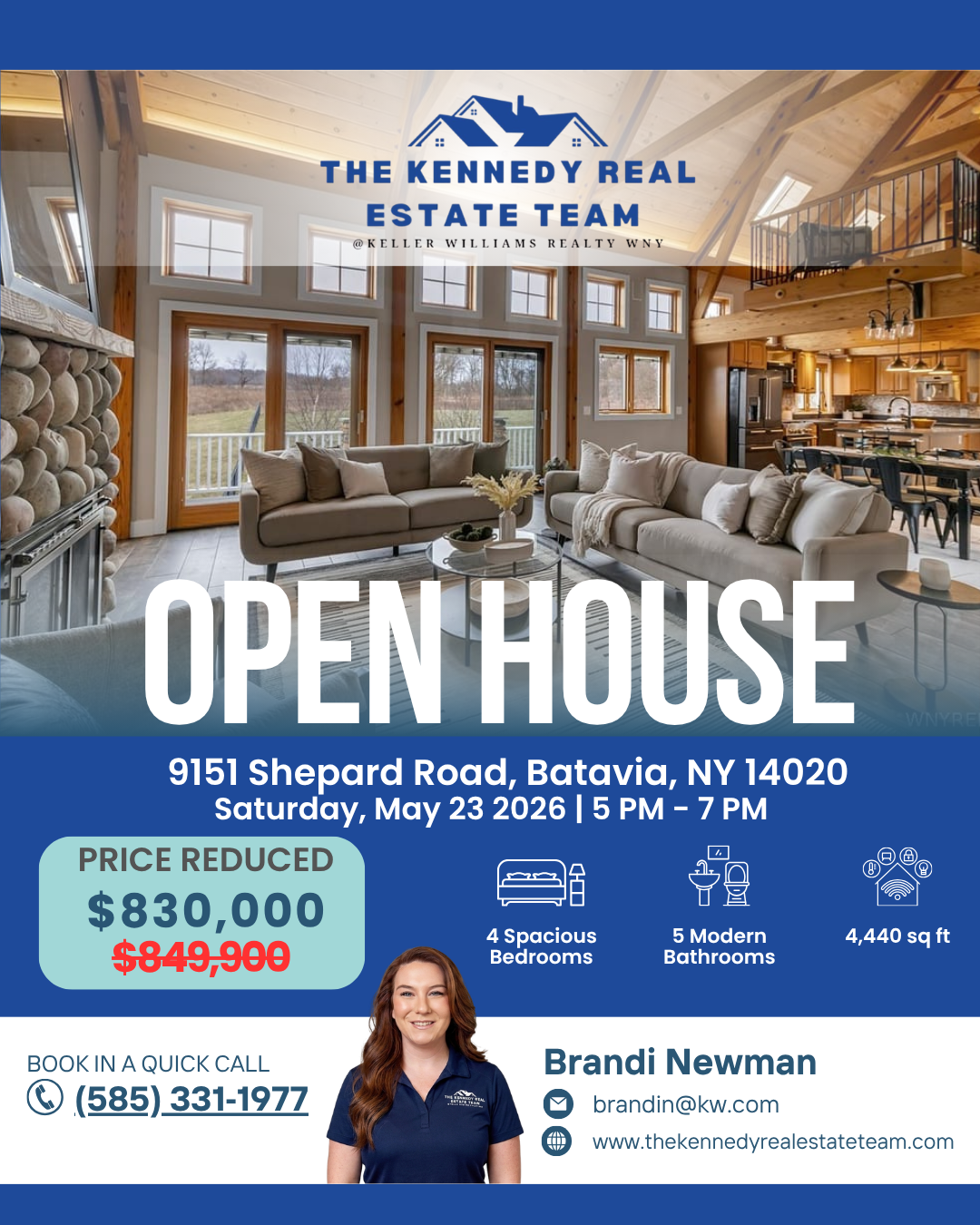 Open House 9151 Shepard Road Batavia, NY flyer