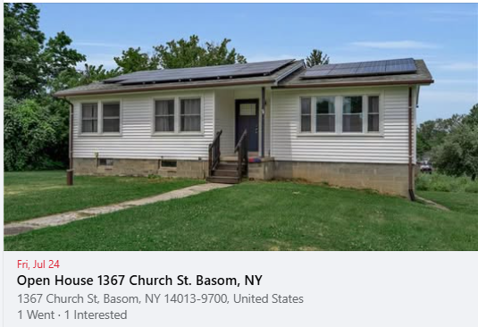 Open House 1367 Church St, Basom, NY flyer