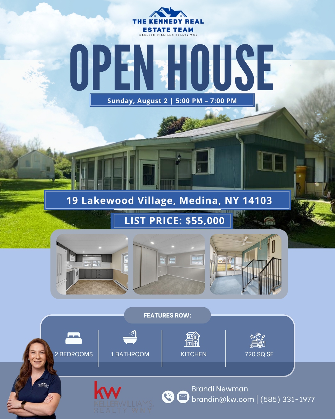 Open House 19 Lakewood Village, Medina, NY flyer