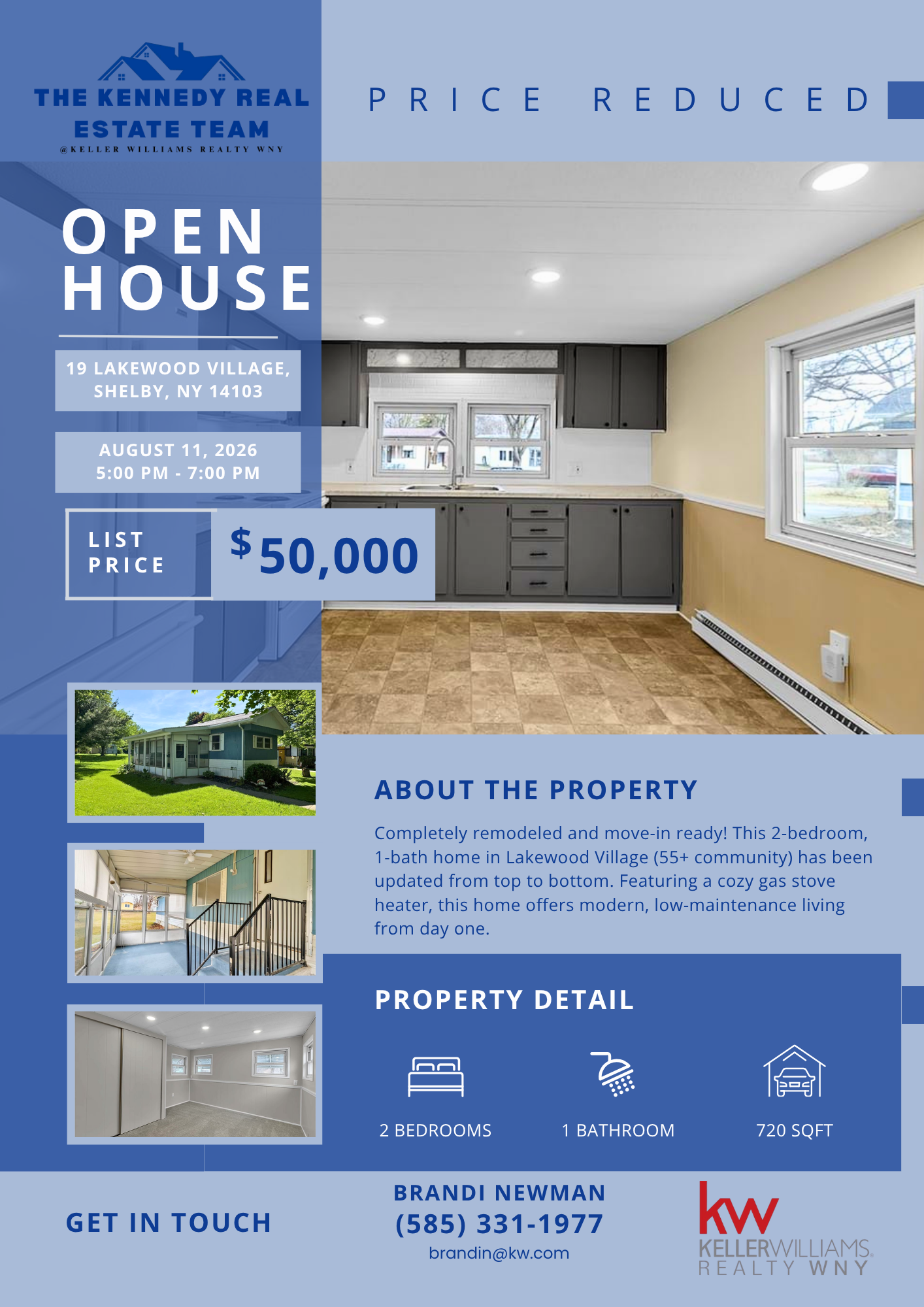 Price Reduced Open House 19 Lakewood Village, Shelby, NY flyer