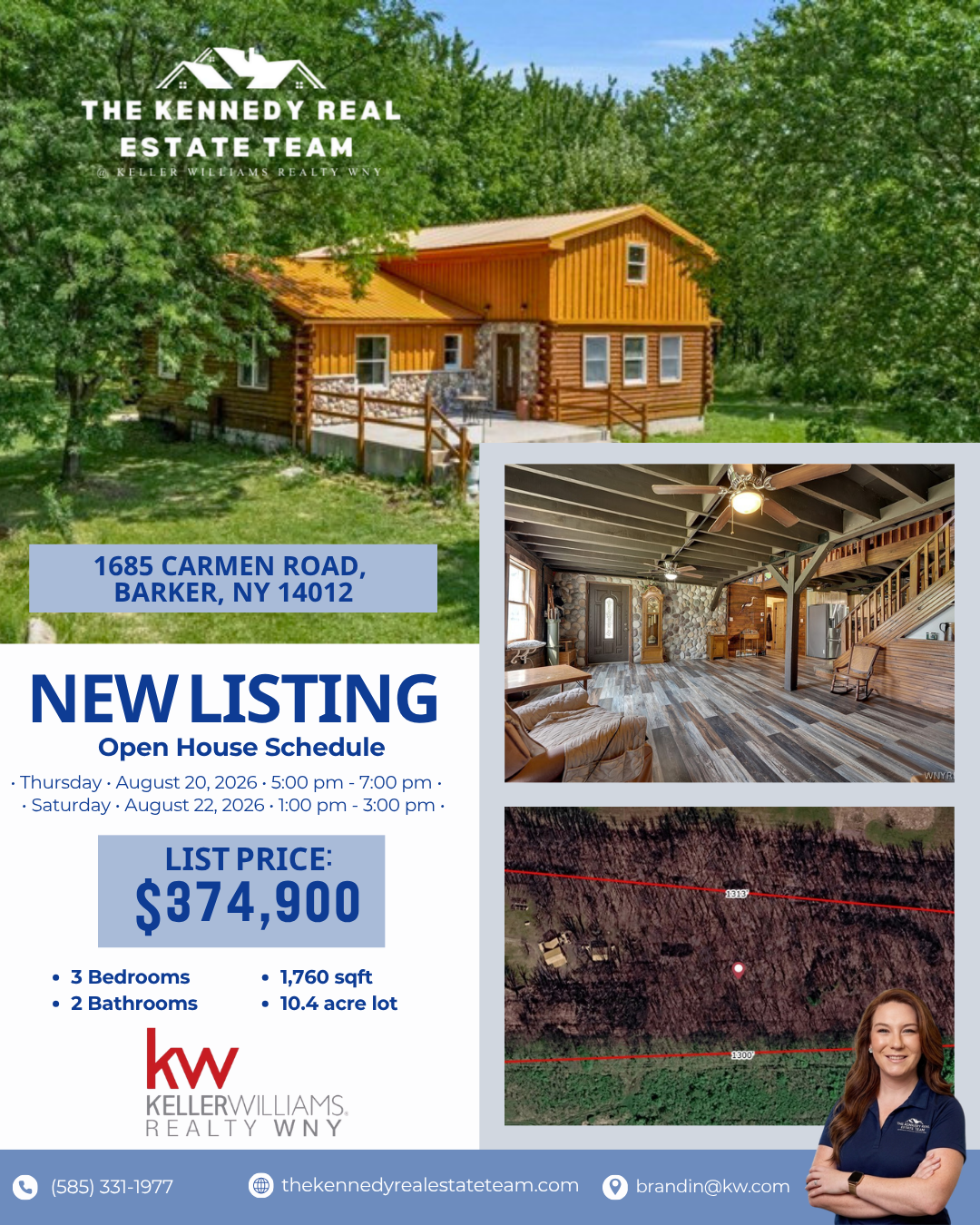 New Listing Open House 1685 Carmen Road, Barker, NY flyer