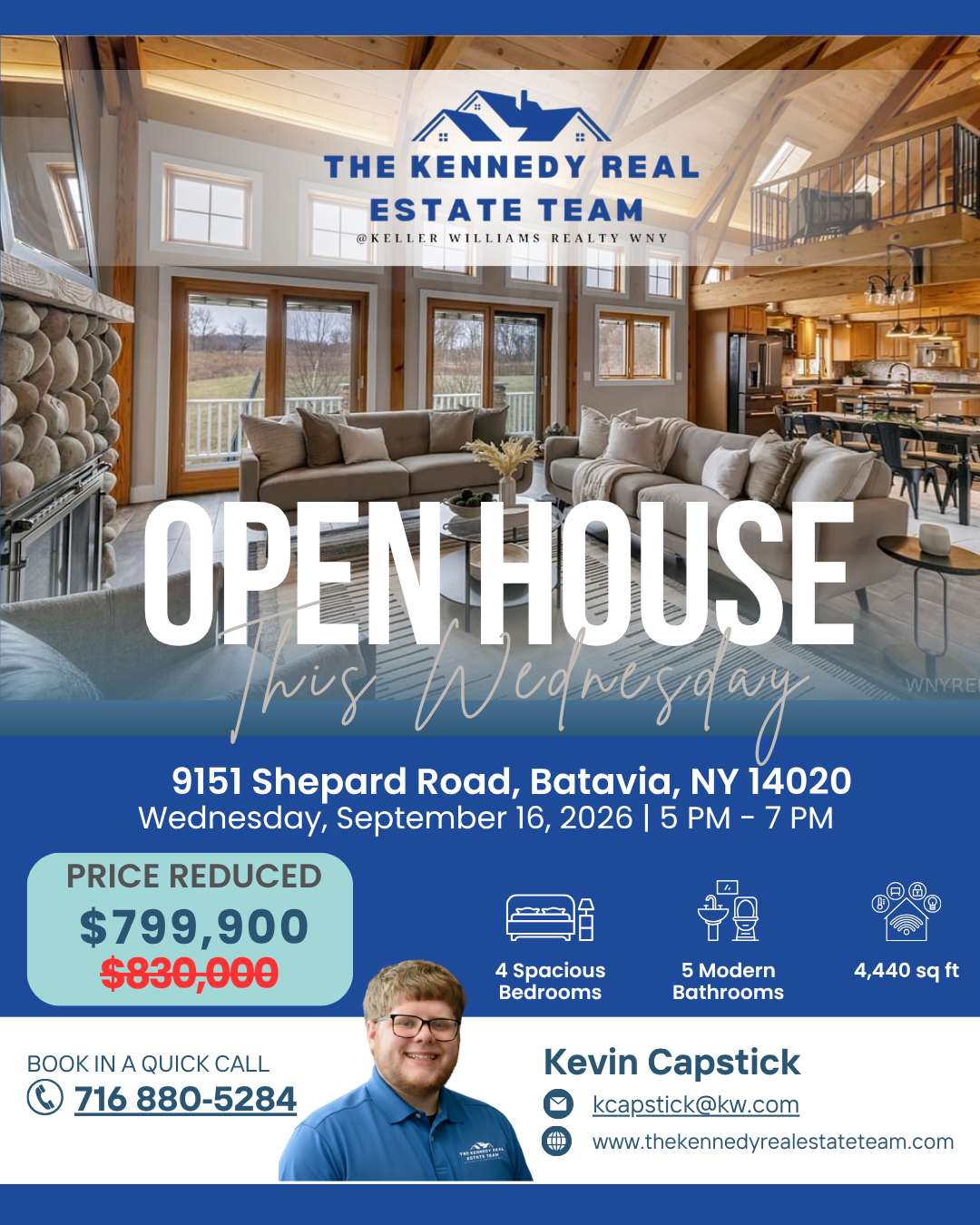 Open House 9151 Shepard Road, Batavia, NY flyer