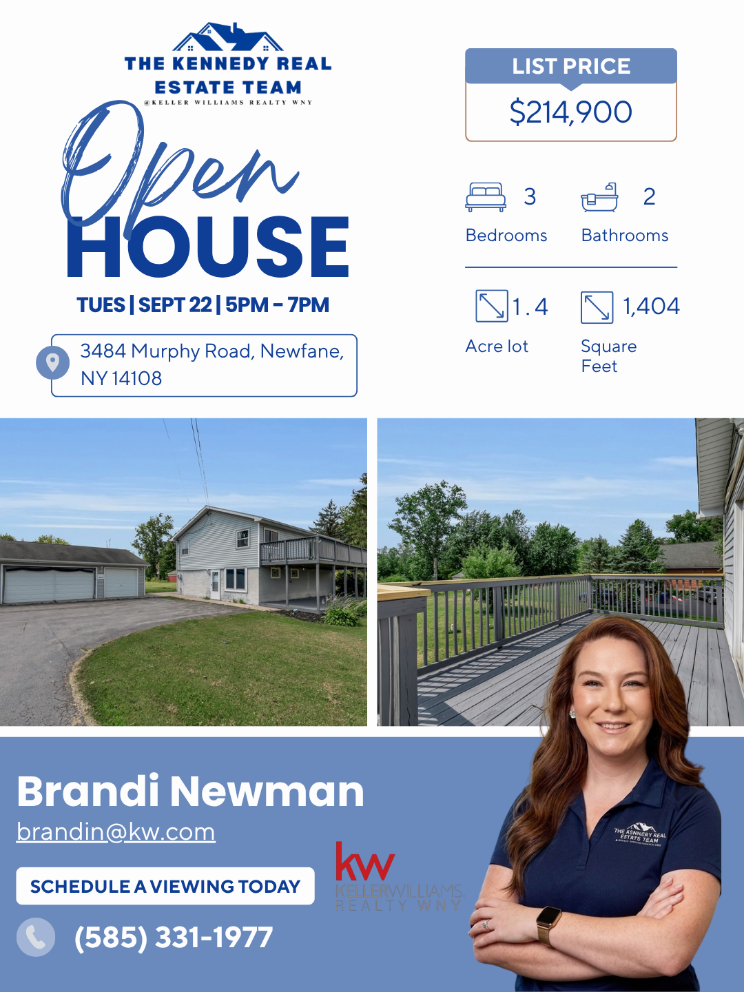 Open House 3484 Murphy Road, Newfane, NY flyer