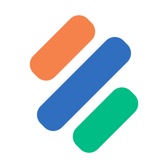 3 bandes de couleurs du logo