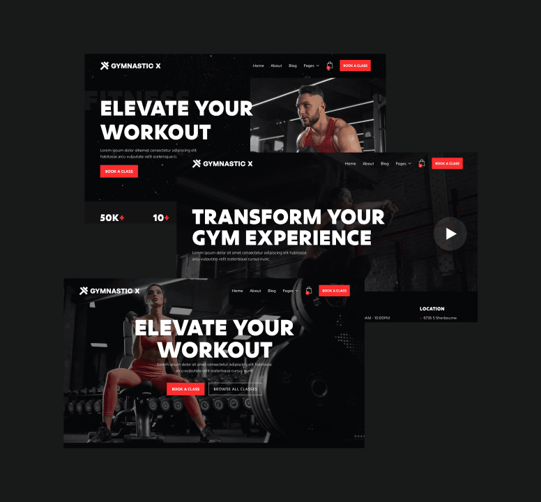 Gymnastic X - 65 Sections Included - Gym Webflow Template