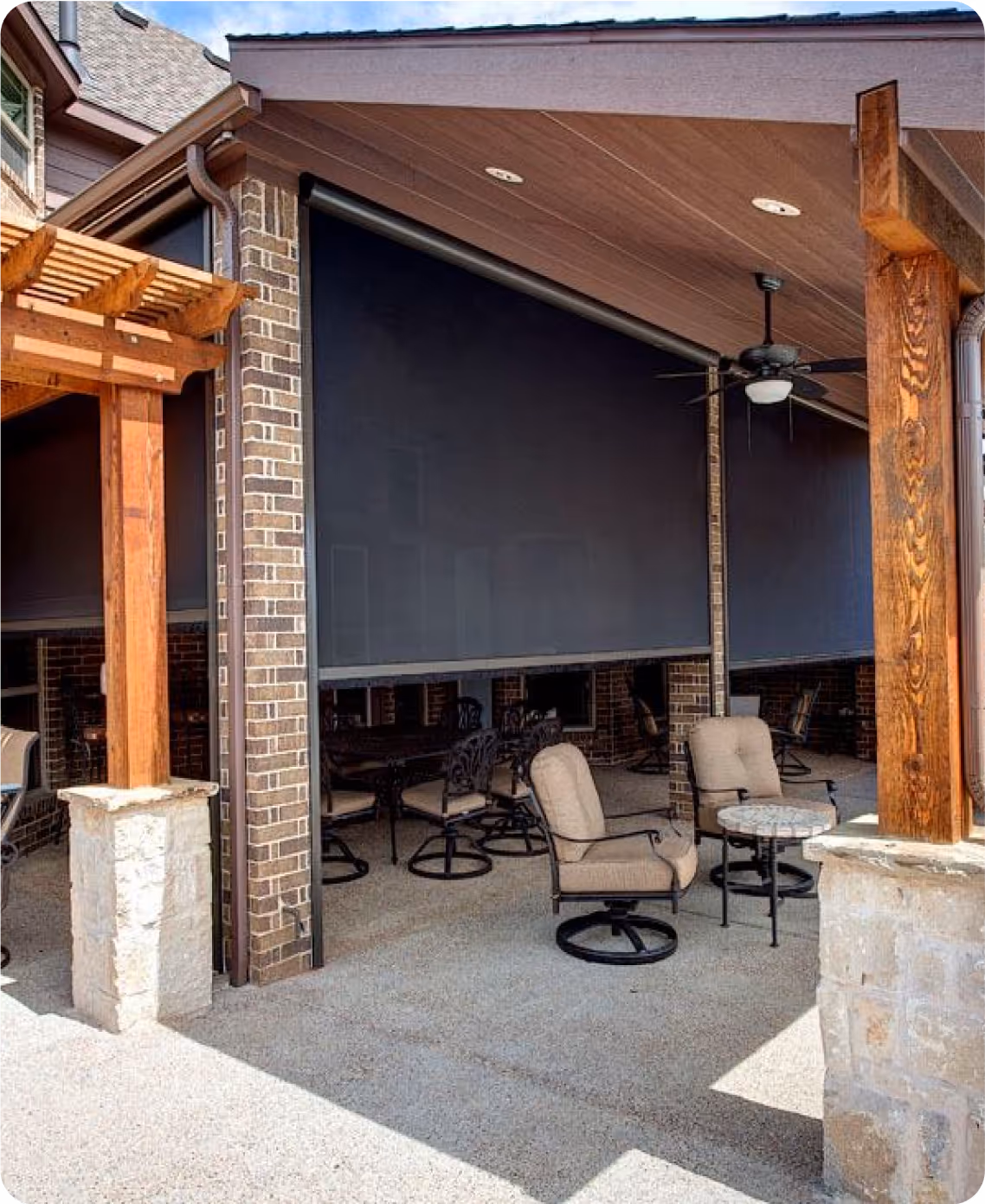 motorized shades outdoors