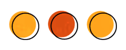 Personal brand logo for Jocelyn Patterson featuring the rounded, cream-colored initials 'JP' with a 3D drop shadow, centered over a playful, burnt-orange organic splat shape.
