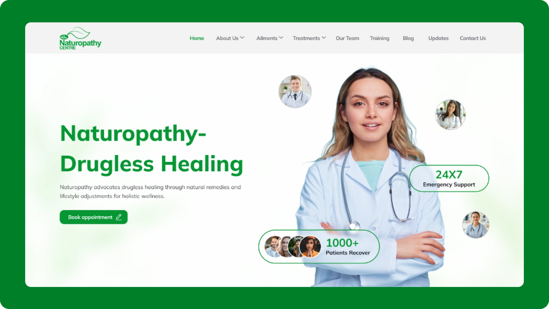Naturopathy- healthcare website redesign project thumbnail