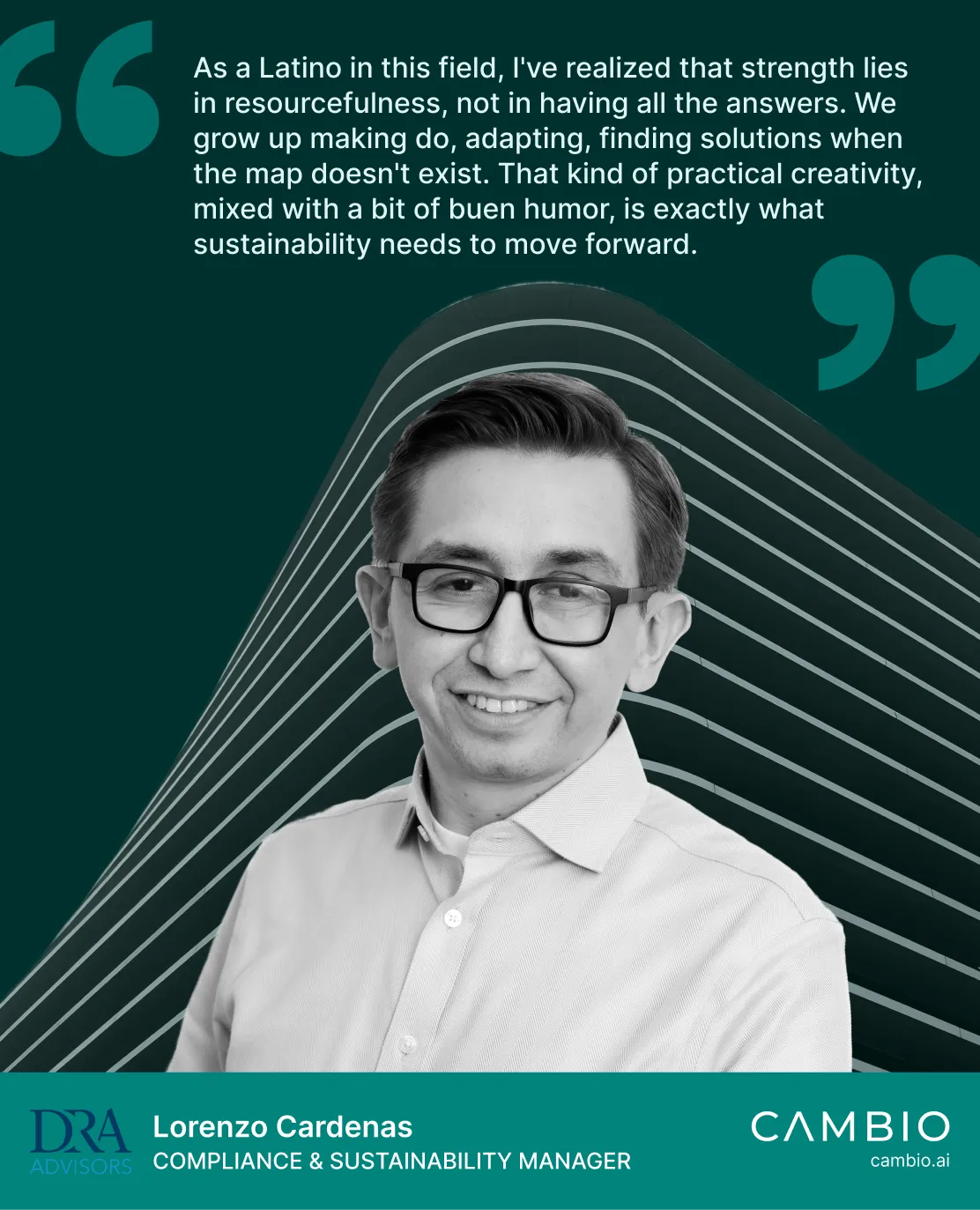 Hispanic Heritage Month Spotlight: An Interview with Lorenzo Cardenas, VP of ESG at DRA Advisors