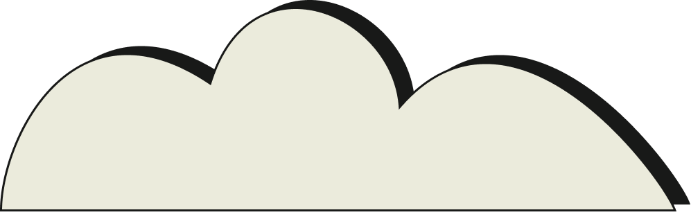 White cloud with a small red and black ladybug on top against a transparent background.