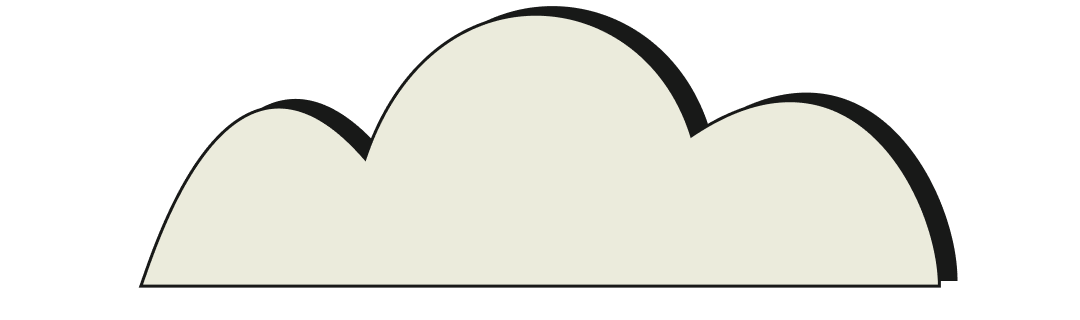 White cloud with a small red and black ladybug on top against a transparent background.