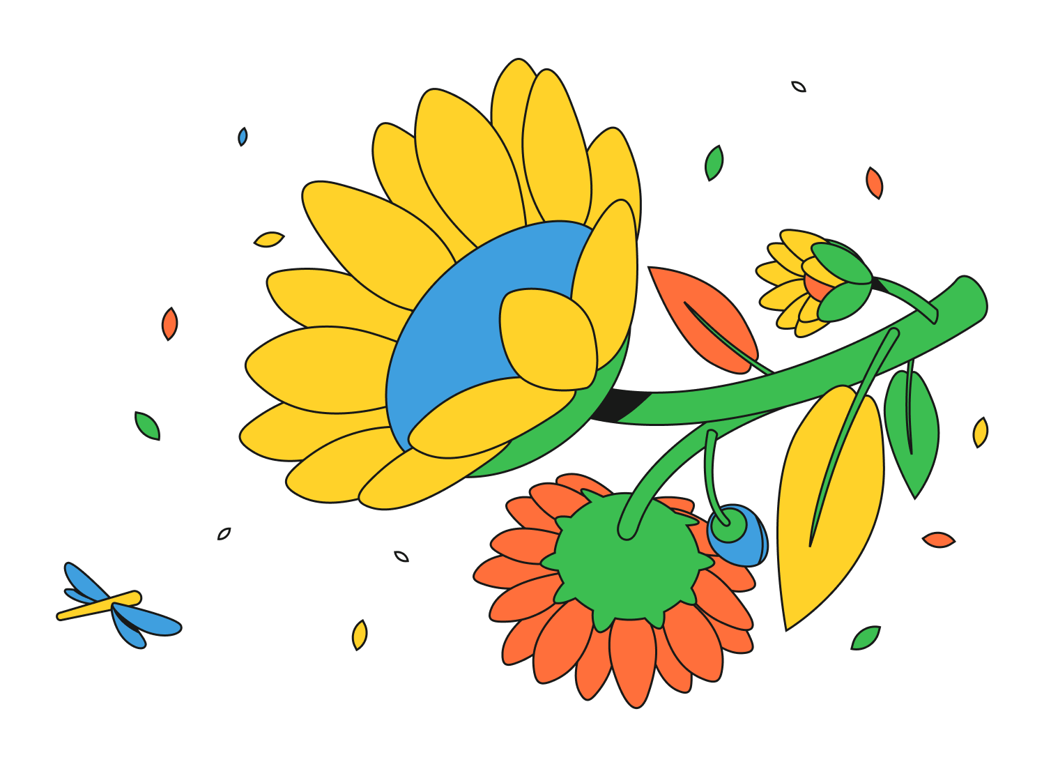 Dashboard displaying identity and assets inventory totals, open issue trends from June 14 to July 25, open issues by severity and type, human and non-human identity risk breakdowns by severity, and identity distribution by resource with percentages and counts.