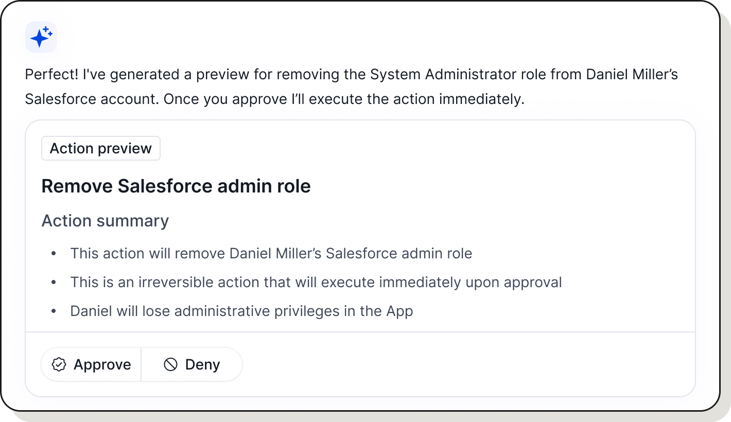Access graph showing Skipper Johnson's email linked to Okta with Admin role, Entra, Active Directory, and Github with Local tag; Okta connects to 4 groups and Superadmin role, Snowflake assigned to skipper johnson, and Backend team in Github.