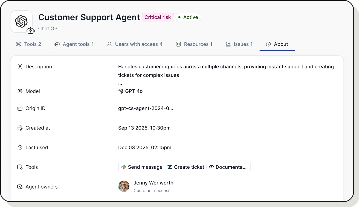 Access graph showing Skipper Johnson's email linked to Okta with Admin role, Entra, Active Directory, and Github with Local tag; Okta connects to 4 groups and Superadmin role, Snowflake assigned to skipper johnson, and Backend team in Github.