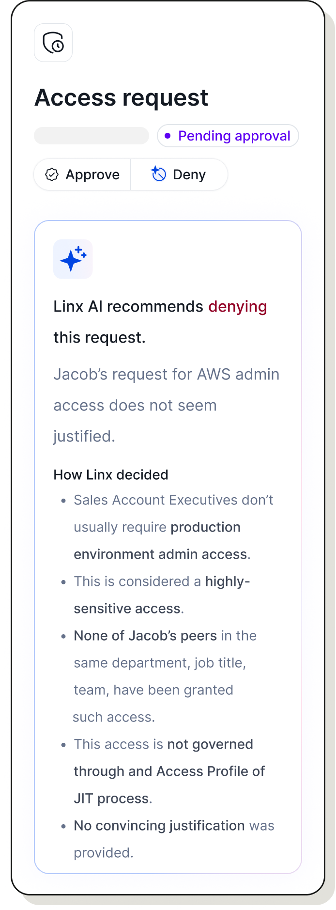 Dashboard showing identity and assets inventory with charts on open issues trends, open issues by type, human and non-human identity risks, and identity breakdown by resource.