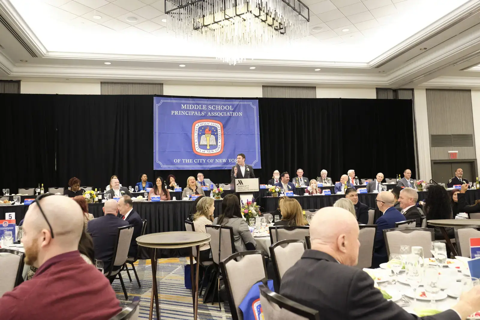Middle School Principals' Association conference with speaker at podium