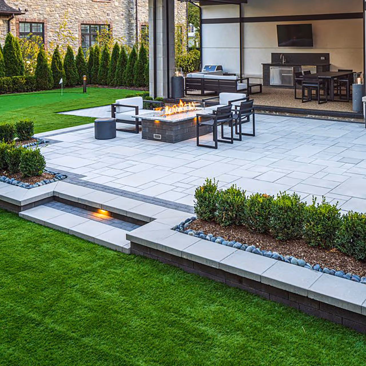 Structural retaining wall built for drainage control and long term durability by Roi Property Services