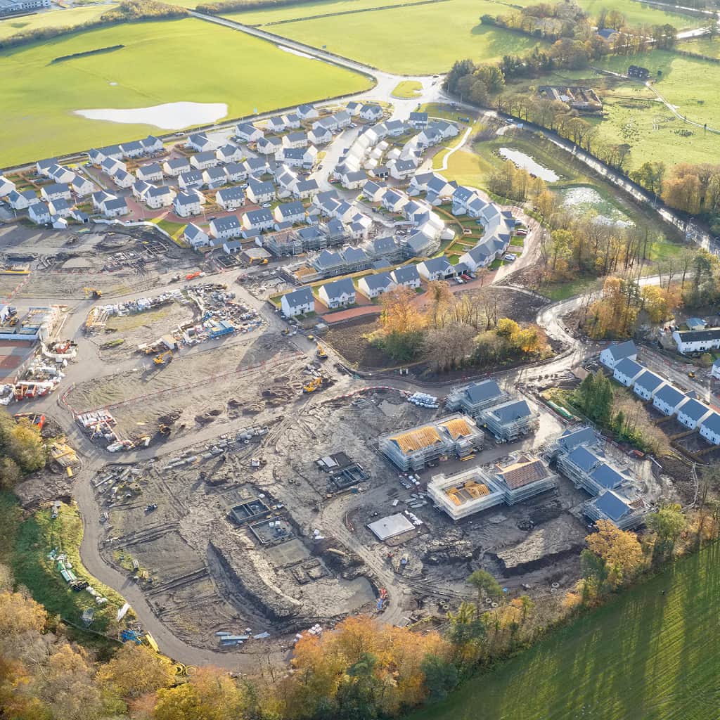 housing subdivision top view