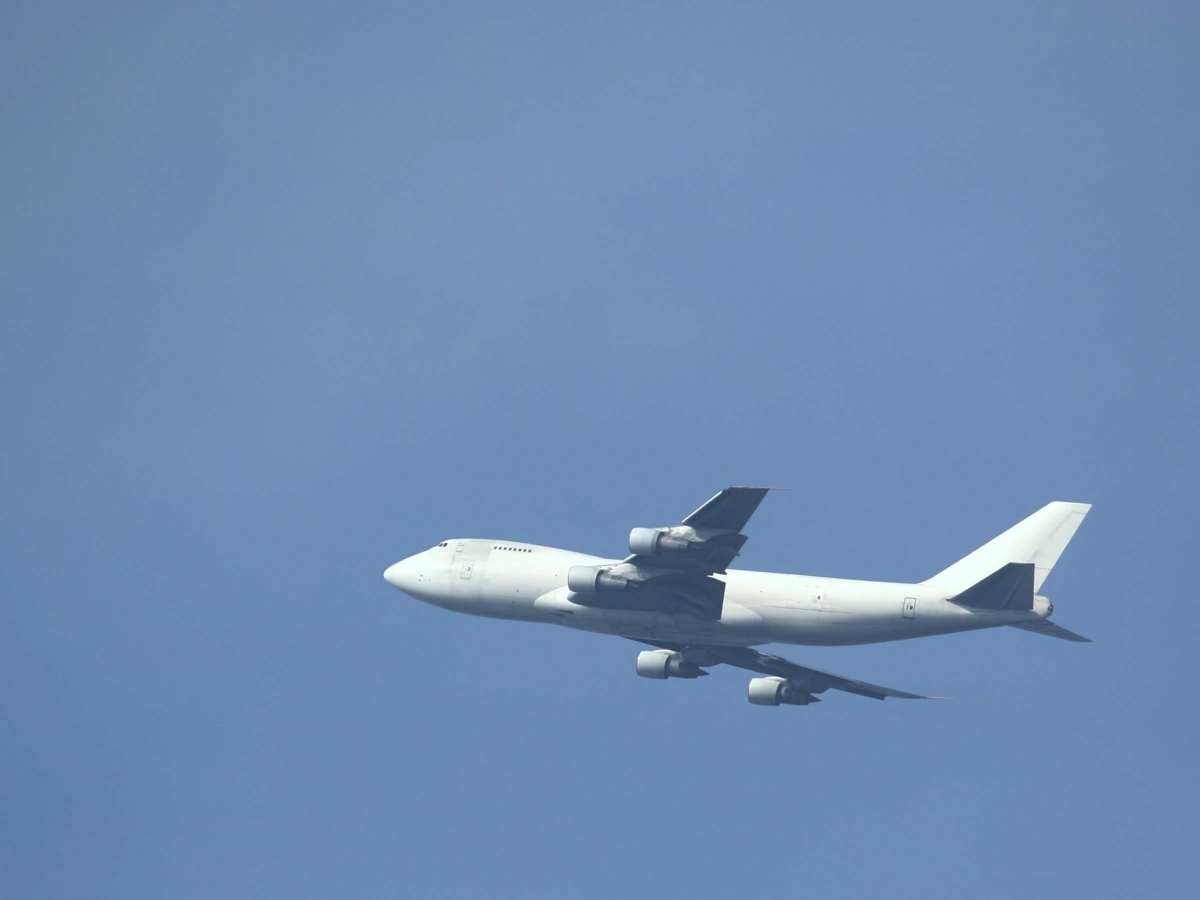 An aeroplane flying