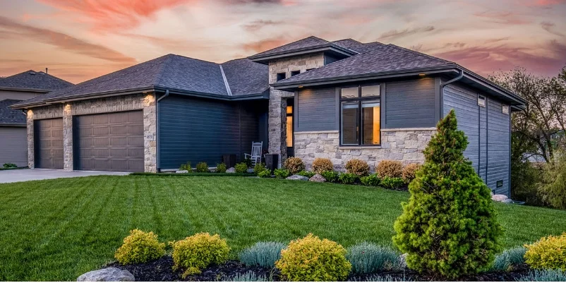 Residential Home in the late evening