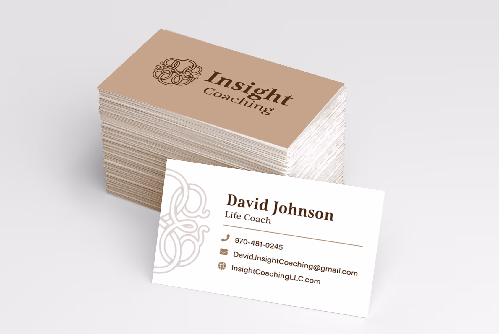 Life Coach business card design by Allegra Designs