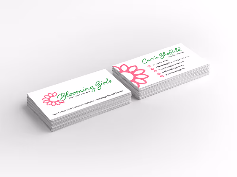 Blooming Girls Colorado logo & business card design
