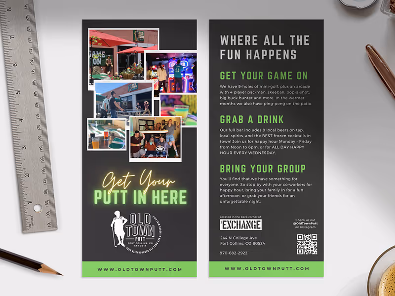 Old Town Putt Rack card design