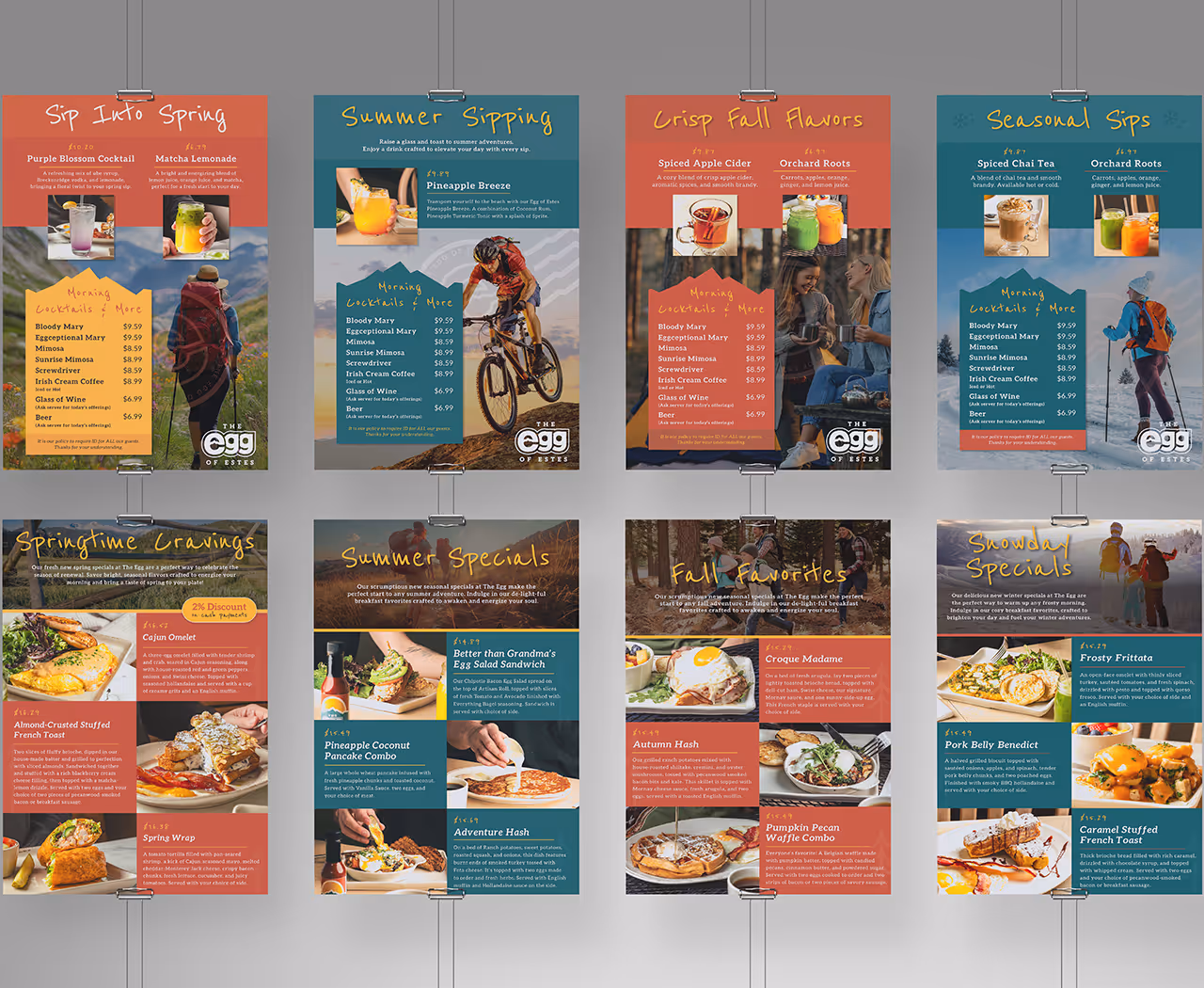 Egg of Estese seasonal specials menus