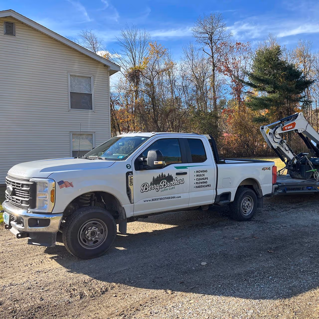 Commercial property landscaping maintained by Berry Brothers Landscaping in Bow, NH