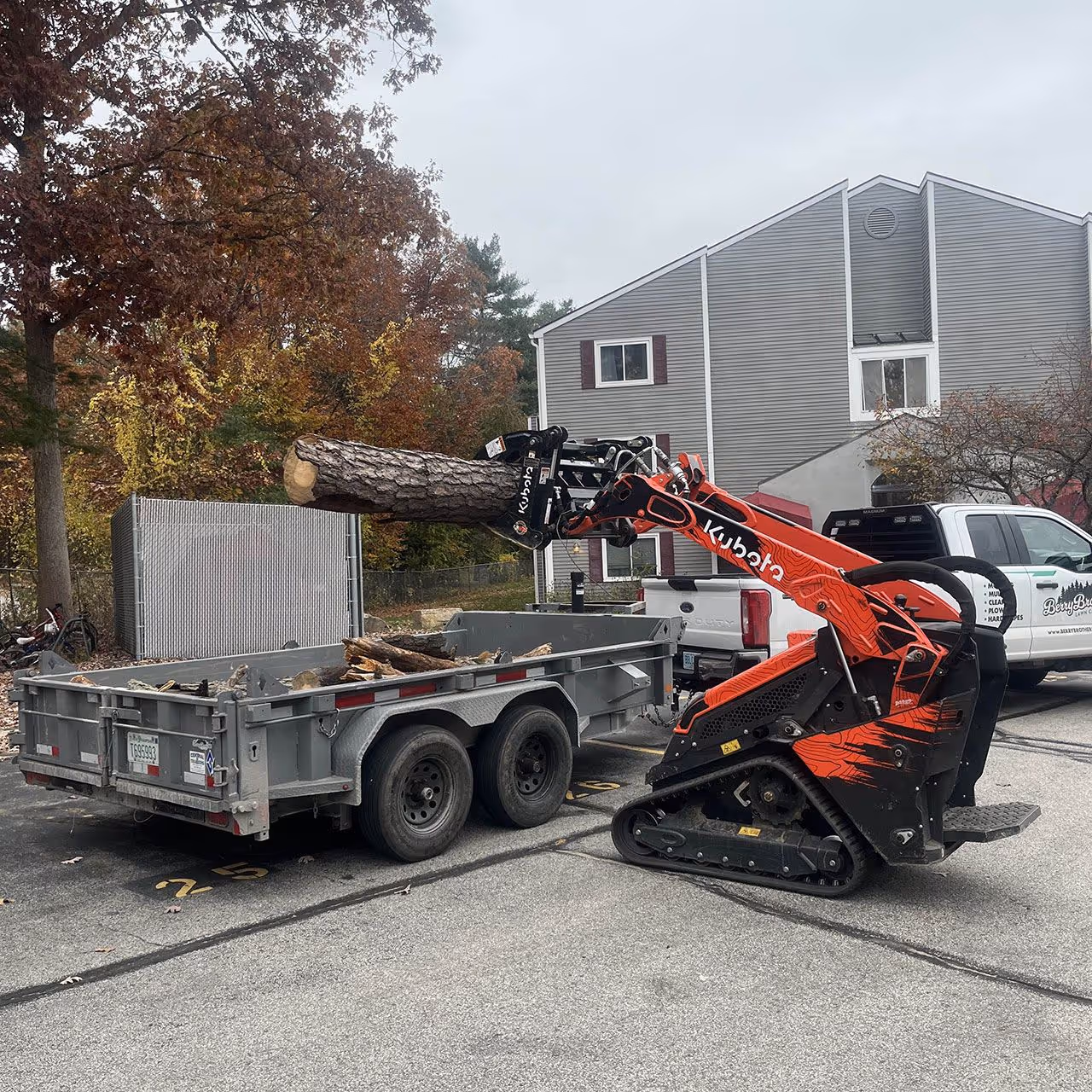 Professional landscaping work for a commercial property in Bow, New Hampshire