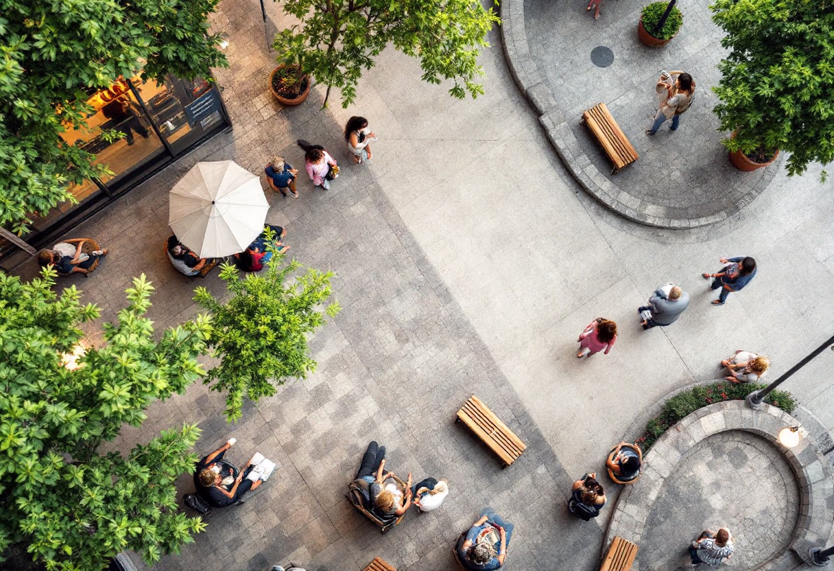 <subject>[background image] image of a busy downtown area (for a mobility and transportation)</subject>