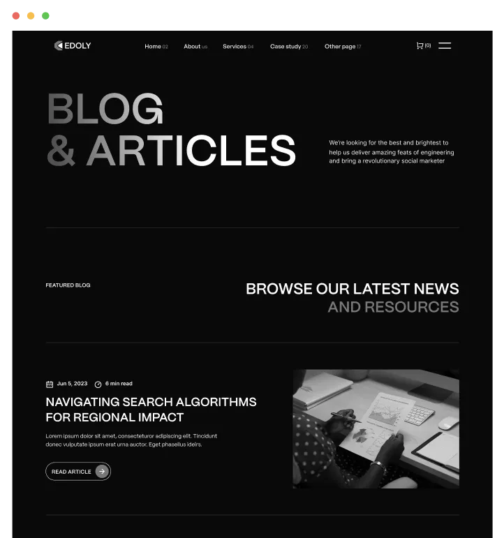 Inner page showcase image