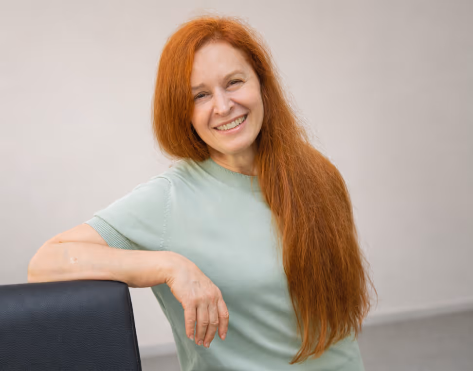 Irina Zino smiling during a training moment