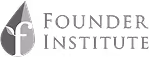 Founder Institute logo with stylized lowercase f and text in uppercase serif font
