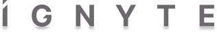 The text 'IGNYTE' in bold black uppercase letters on a white background.