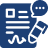 Blue document icon with a checkmark and a clock symbol, representing contract wording or approval timing.