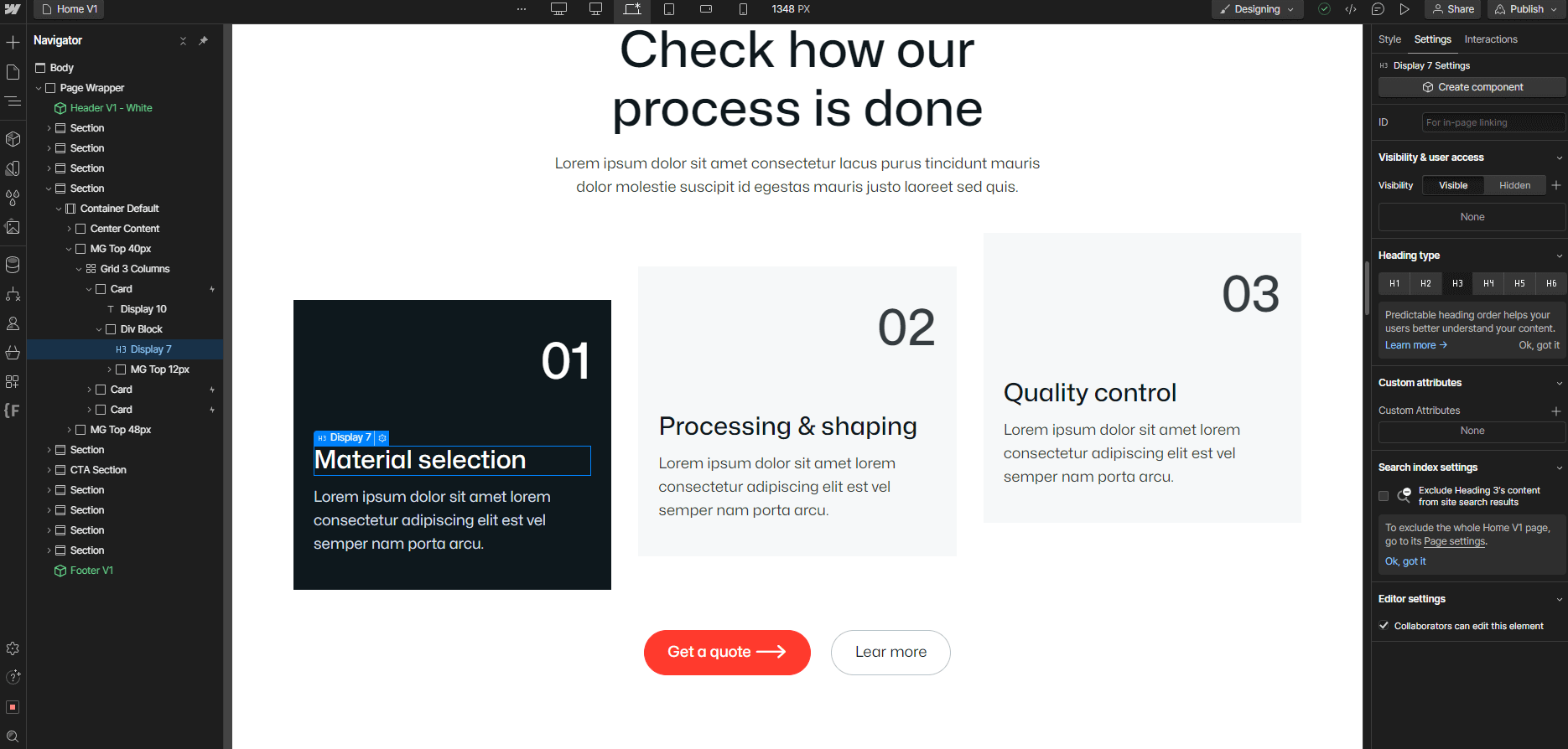 Static Content - Industrial X Webflow Template