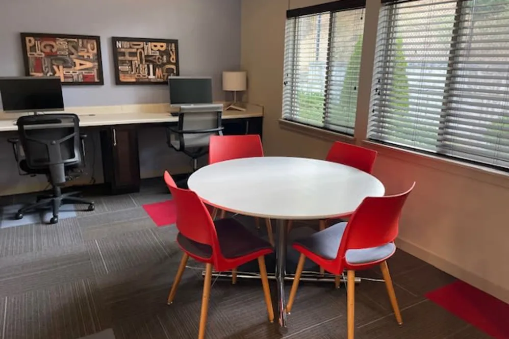 Table and chairs with seating