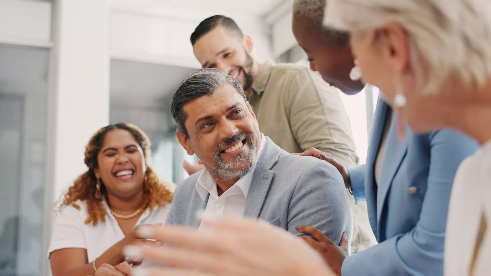 Friends & Family Celebrating a Latino Mans Sobriety