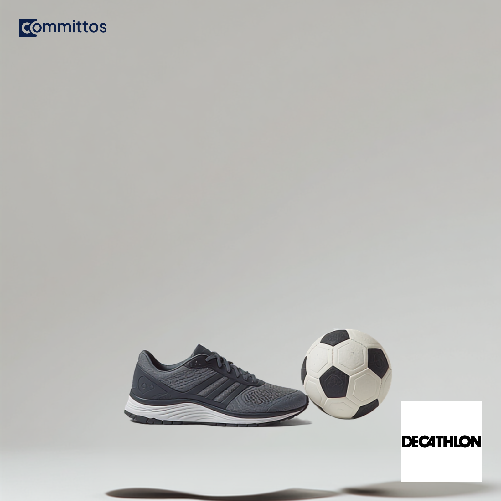 Decathlon hero met Committos en Decathlon logo