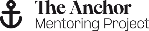 Logo of The Anchor Mentoring Project with an anchor graphic to the left of the text.