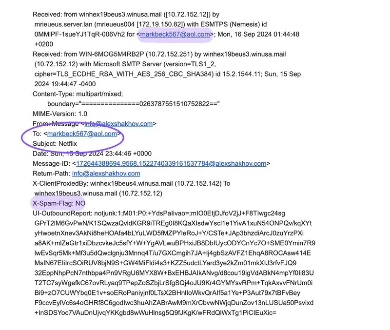 DMARC Reject Blocks Spoofing Attempt on Personal Domain