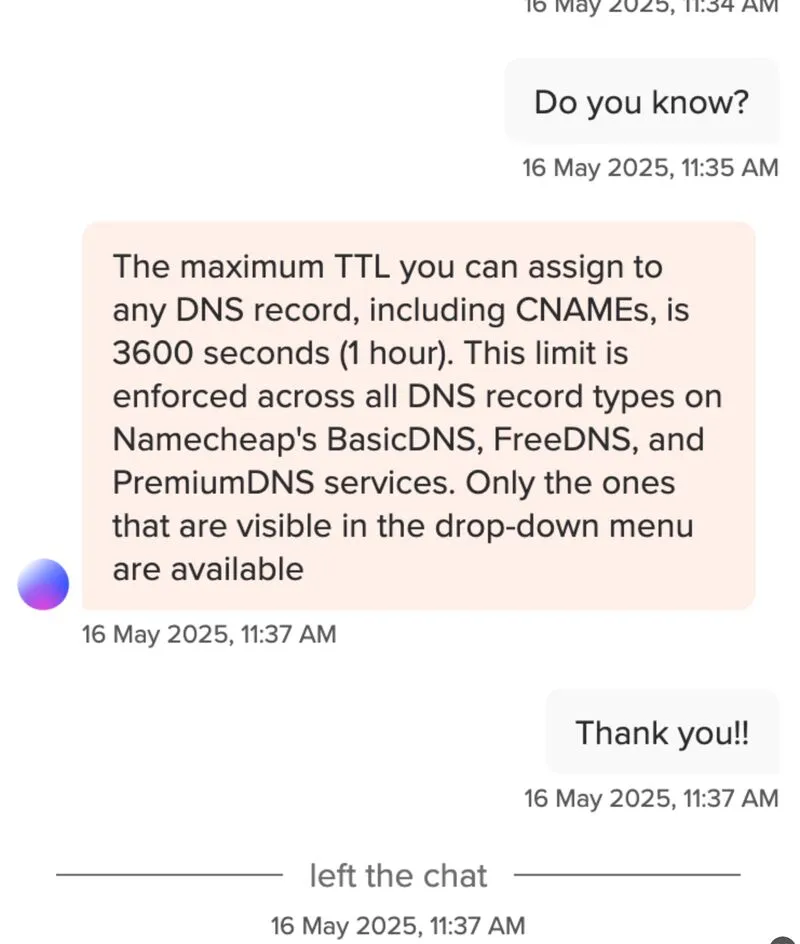 Namecheap DNS TTL Limit Creates Microsoft DKIM Challenges
