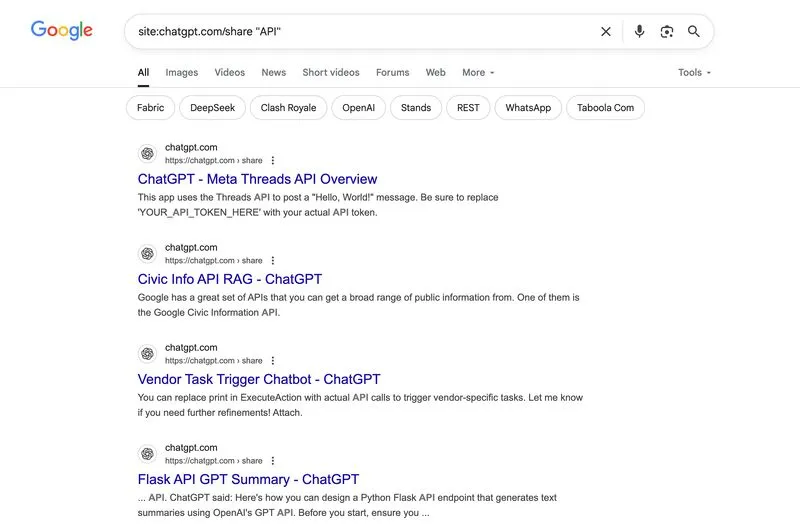 Shared ChatGPT Links Can Expose Sensitive Data