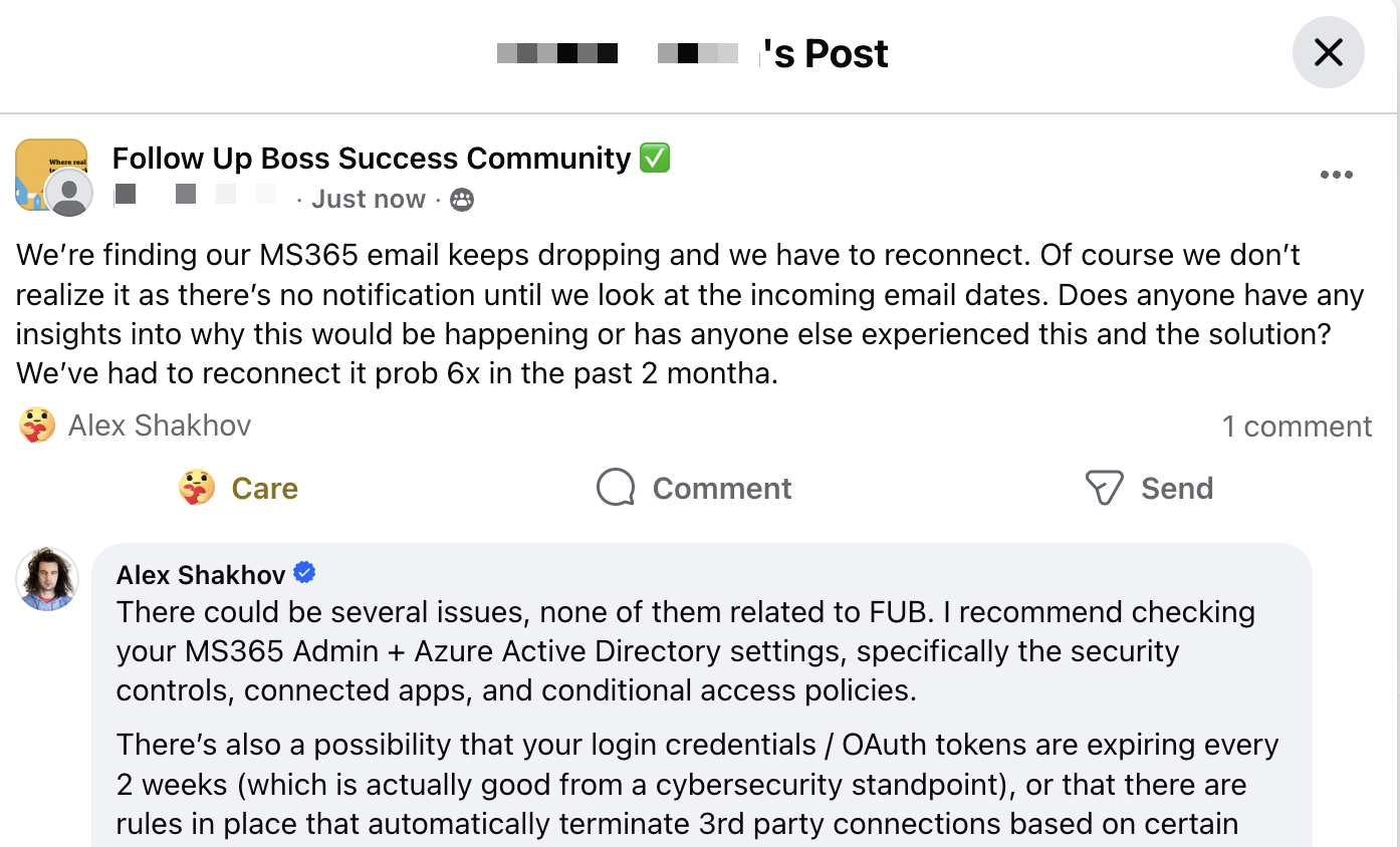Why Your Microsoft 365 Email Keeps Disconnecting From Follow Up Boss