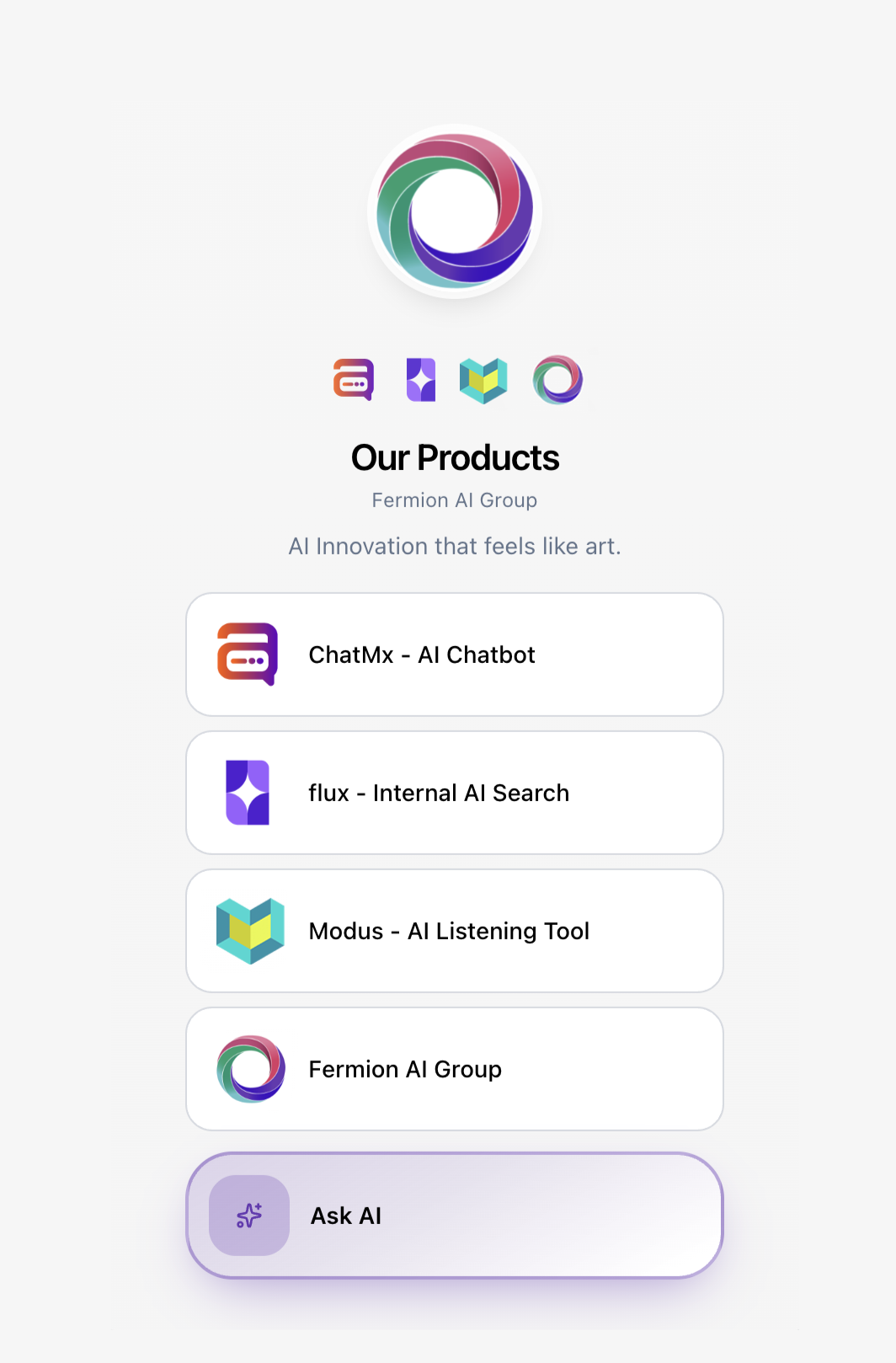 ChatMx mobile link hub preview