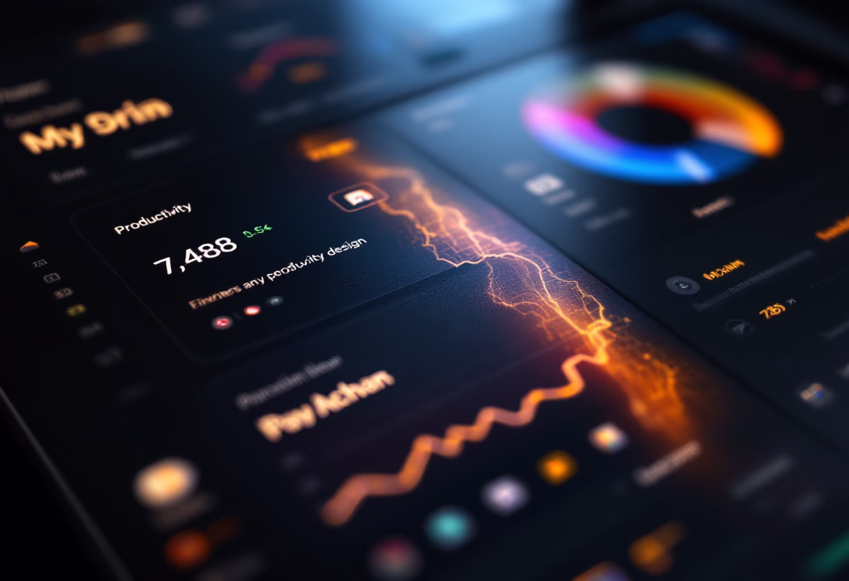 [interface] image of a dashboard interface (for a productivity tools business)