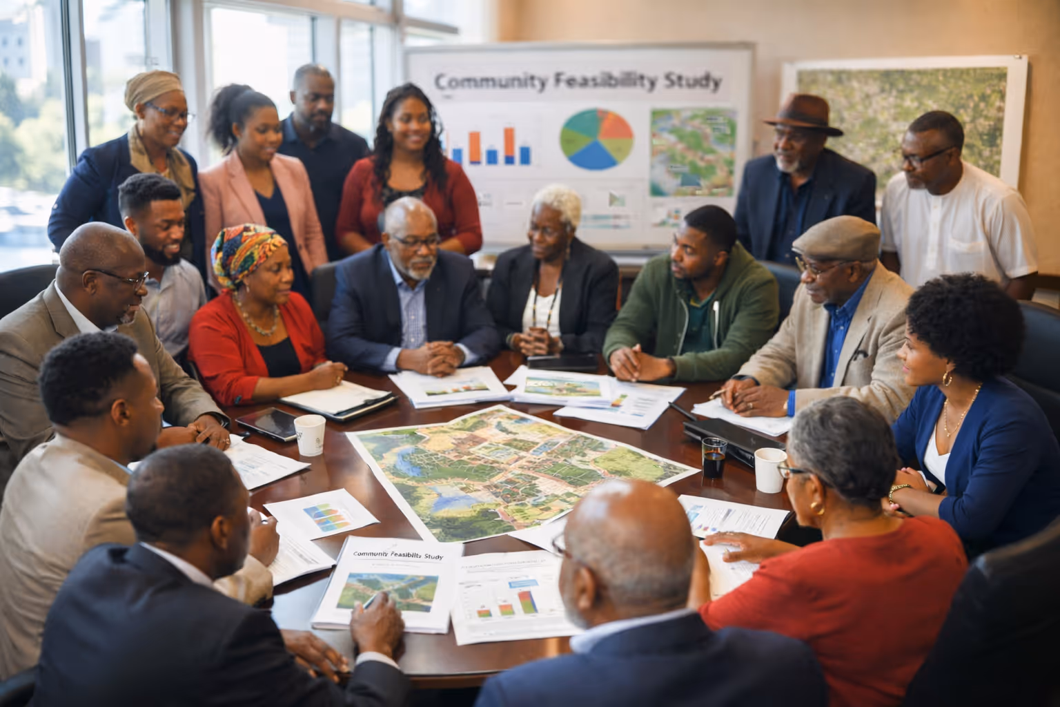 residential community with park bench